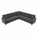 preview thumbnail 17 of 35, Stockton 110W L Shaped Sectional Couch by Bush Furniture Charcoal Gray