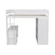 preview thumbnail 8 of 15, Functional Design Wood Loft Bed with Storage Space, White