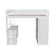 preview thumbnail 8 of 33, Wood Full Size Loft Bed with Wardrobes and 2-Drawer Desk w/Cabinet