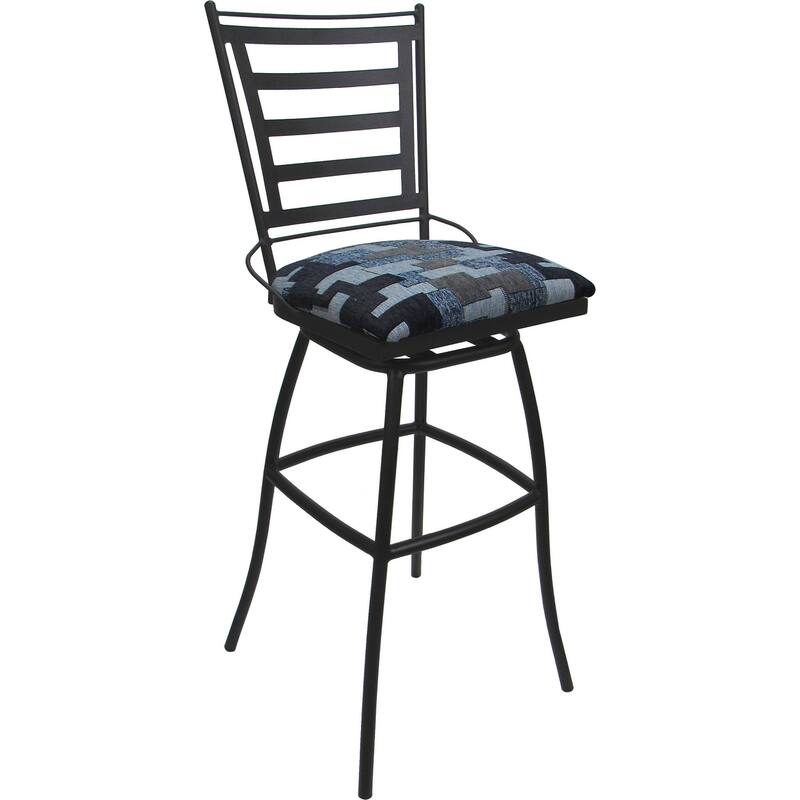 Outdoor Indoor Bar Stool Counter Bar Extra Tall - Jenna without Arms - Bar Stool - Craftsman Flint - Gray - Bar Height