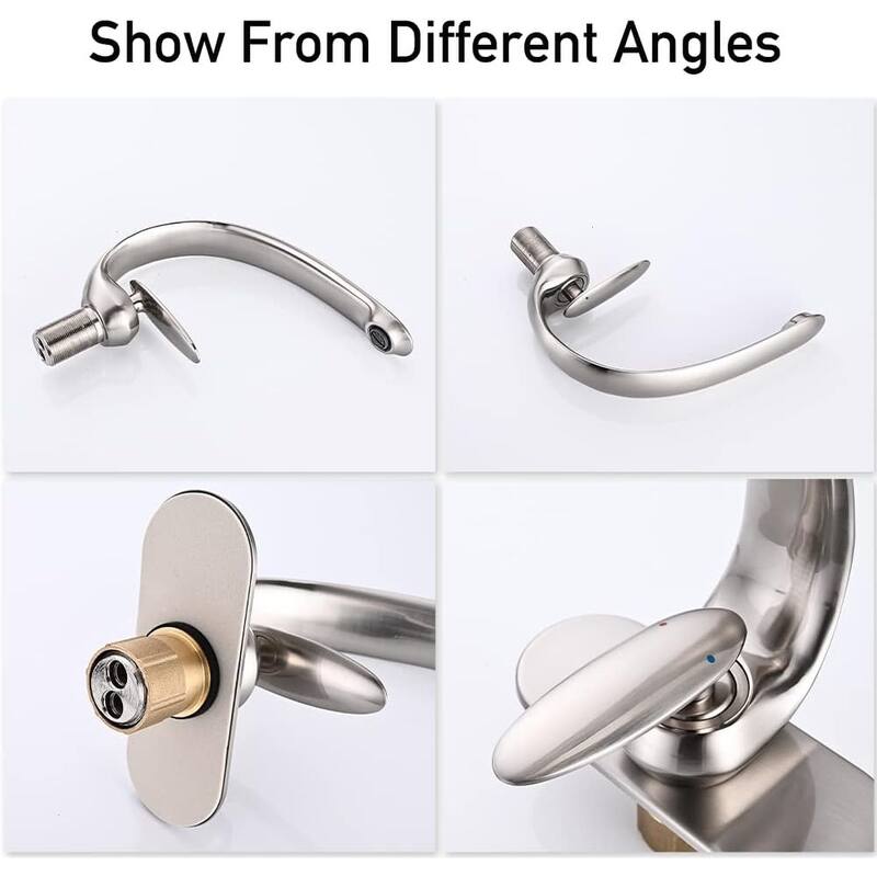 Matte Black Bathroom Sink Faucet C-Shaped Curved Spout Bathroom Faucets for Sink 1 Hole Brass Single Handle Vanity Faucet
