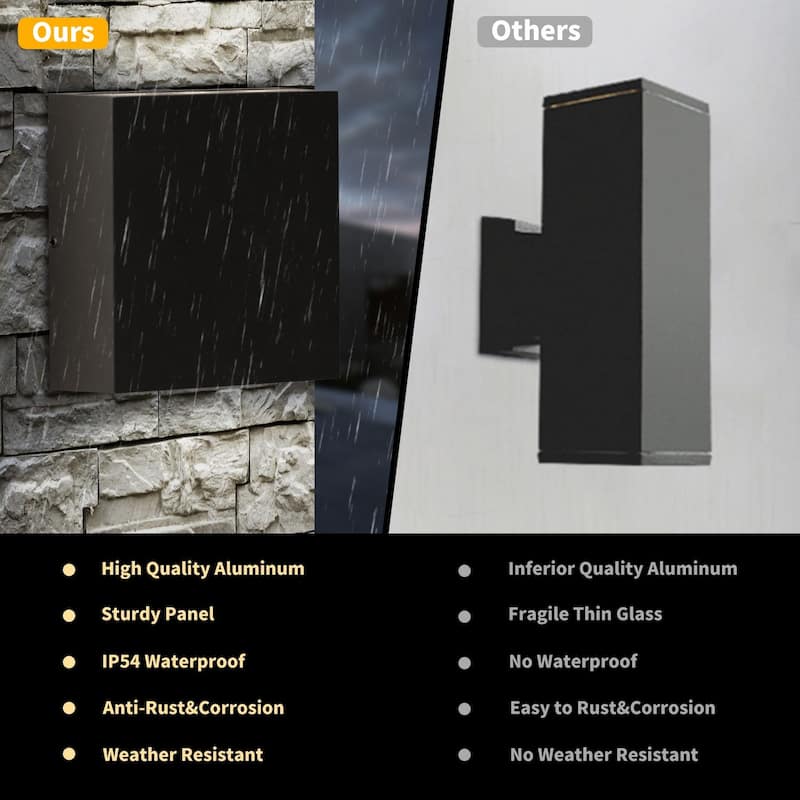 Wall Lights Outdoor Wall Sconce Waterproof Outdoor Wall Lamps Up and Down Lighting Exterior Sconces Porch Lantern