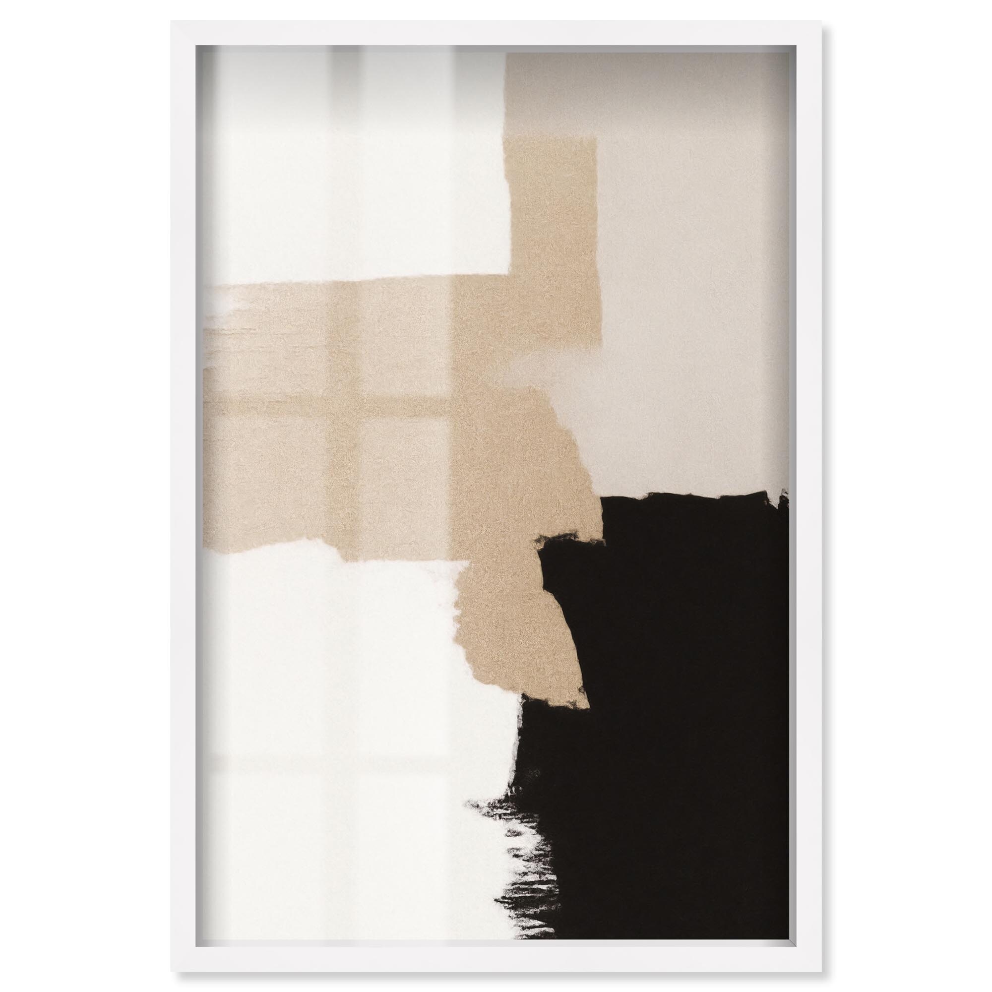 Beige and Black II Shadowbox by Art Remedy