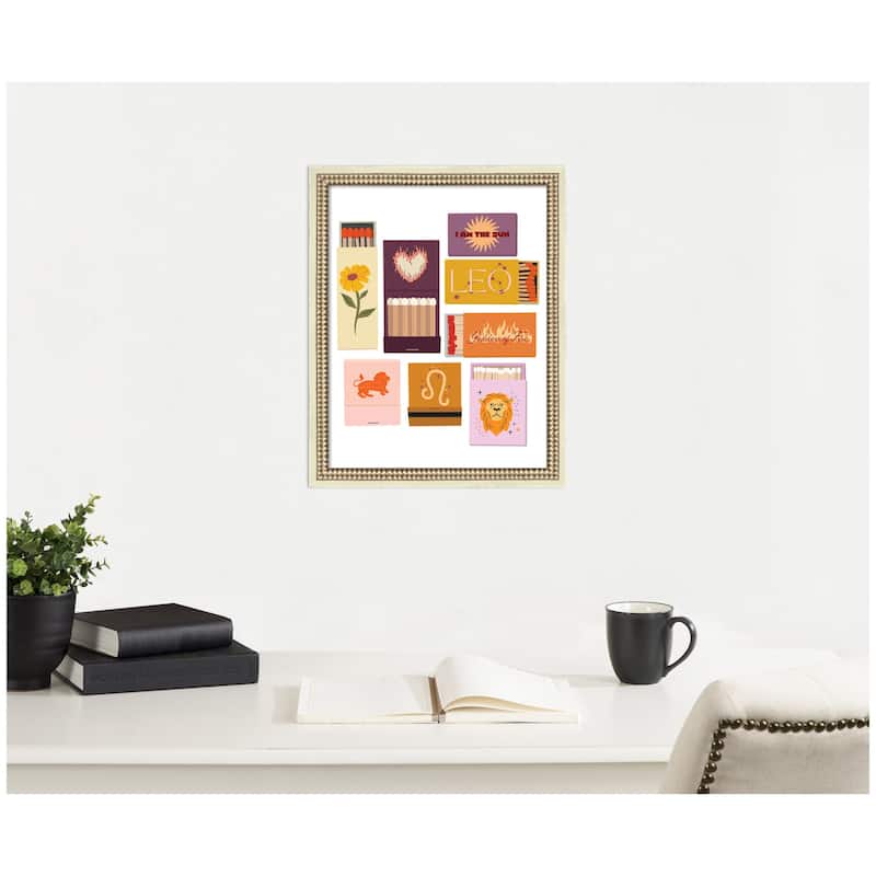 Kate and Laurel Leo Matchbooks 14x18 FC by Megan Ryan Framed Wall Art Print