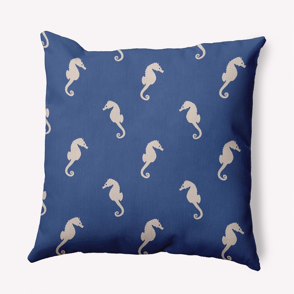 Sea Horses Polyester Indoor/Outdoor Pillow