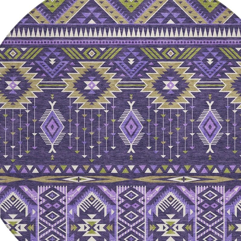 HomeRoots Aztec Transitional Rectangle Outdoor Rug
