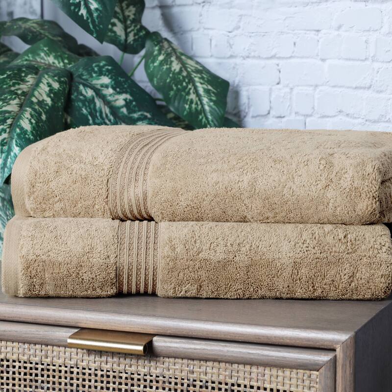 Superior Heritage Egyptian Cotton Absorbent Bath Sheet Set of 2