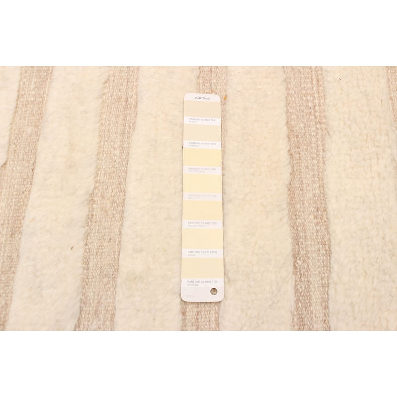 ECARPETGALLERY Hand-knotted Tangier Cream Wool Rug - 8'0 x 9'11