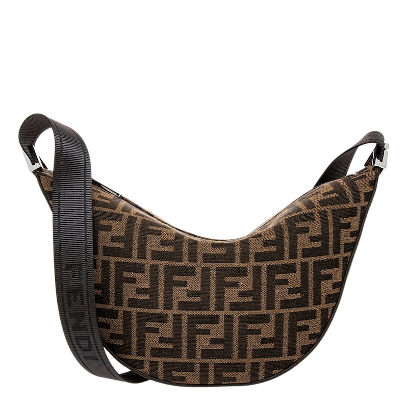 Fendi Men's Small FF Jacquard Melon Bag - Brown