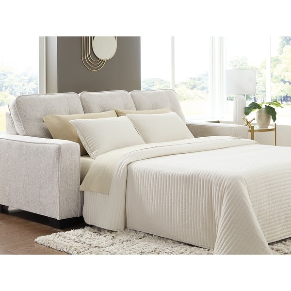 slide 2 of 10, Signature Design by Ashley Fanciful Queen Sofa Sleeper - 88" W x 40" D x 38" H Beige
