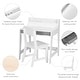 preview thumbnail 6 of 5, COSTARS Kids Study Desk with Storage Bins Activity Table and Chair Set, White