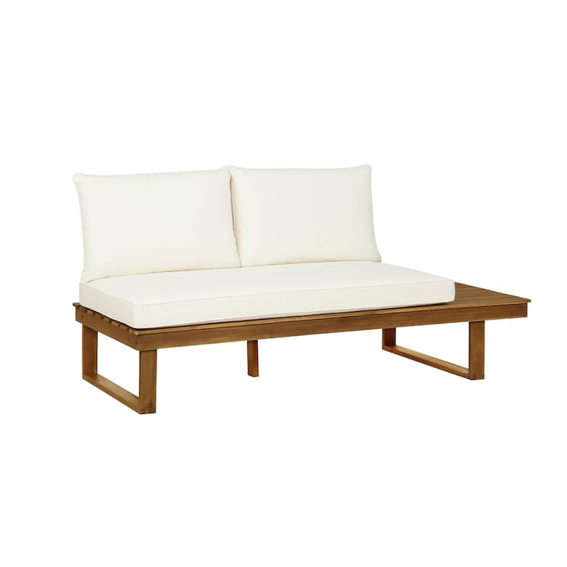 Fisher Teak Acacia Wood Outdoor Left Side/Right Side Loveseat