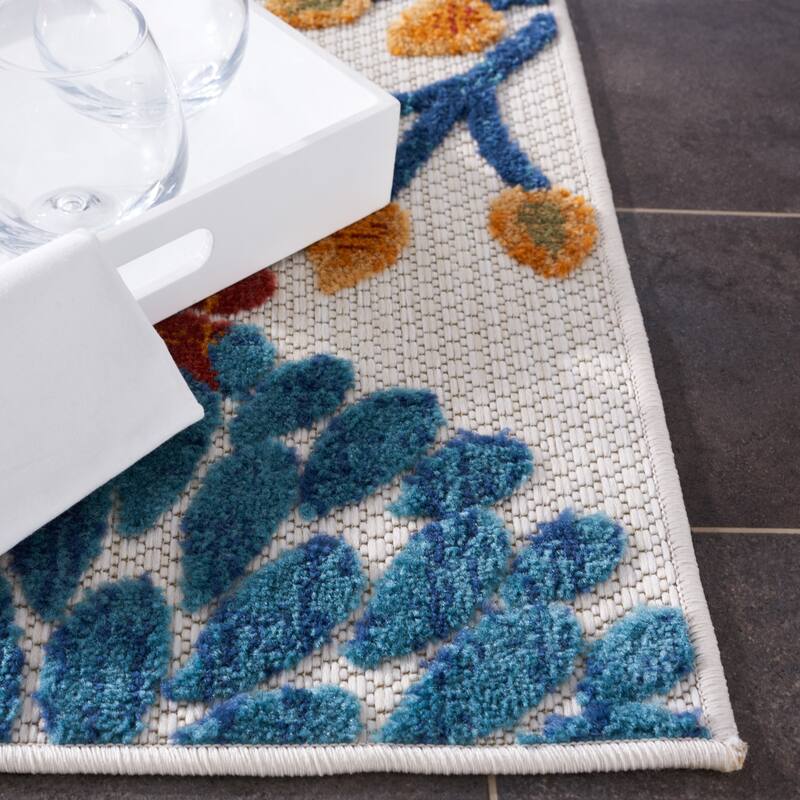 SAFAVIEH Cabana Lilah Indoor/ Outdoor Waterproof Patio Floral Rug