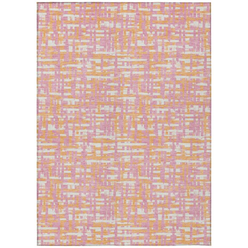 HomeRoots Abstract Transitional Rectangle Outdoor Rug