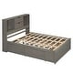 preview thumbnail 6 of 12, Gray Platform Bed wBuilt-in Storage Shelf & 8 Drawers, Kids Storage Beds Bookcase Headboard Space-Saving Beds for Teens Adults