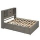 preview thumbnail 6 of 51, Wood Platform Storage Bed Bookcase Headboard Beds w 8 Drawers