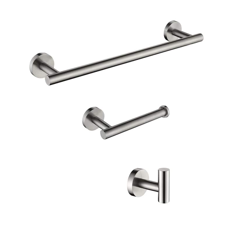 YASINU 3 Pieces Bathroom Towel Rack Set - Brushed Nickel