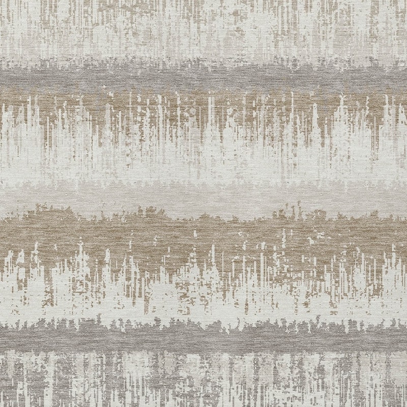 HomeRoots Striped Transitional Rectangle Outdoor Rug