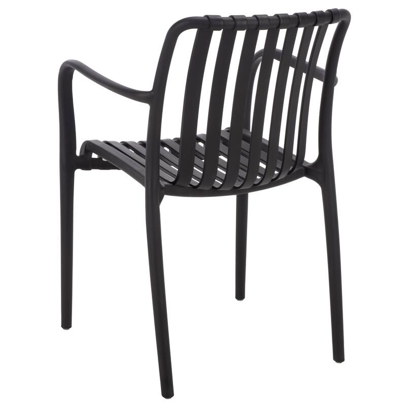 SAFAVIEH Outdoor Living Holly Stacking Dining Armchair (Set of 2) - 22"W x 22"D x 32"H