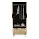 preview thumbnail 5 of 5, 30.1" Modern Double-door Armoire with One Drawer and Hanging Rod for Bedroom