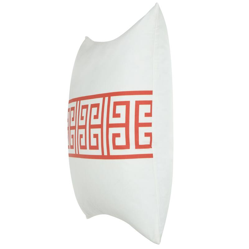 Dann Foley - Square Linen Cushion - Greek Key Upholstery