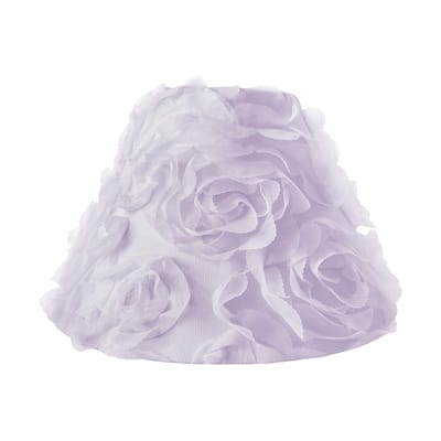 Purple Floral Rose Lamp Shade - Solid Light Lavender Flower Luxurious Elegant Princess Vintage Boho Shabby Chic Luxury Roses