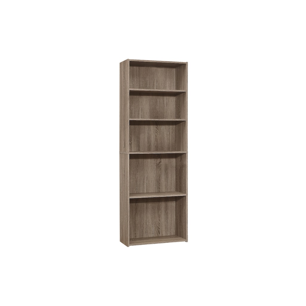 Bookshelf, Bookcase, 6 Tier, 72"h, Office, Bedroom, Laminate, Transitional