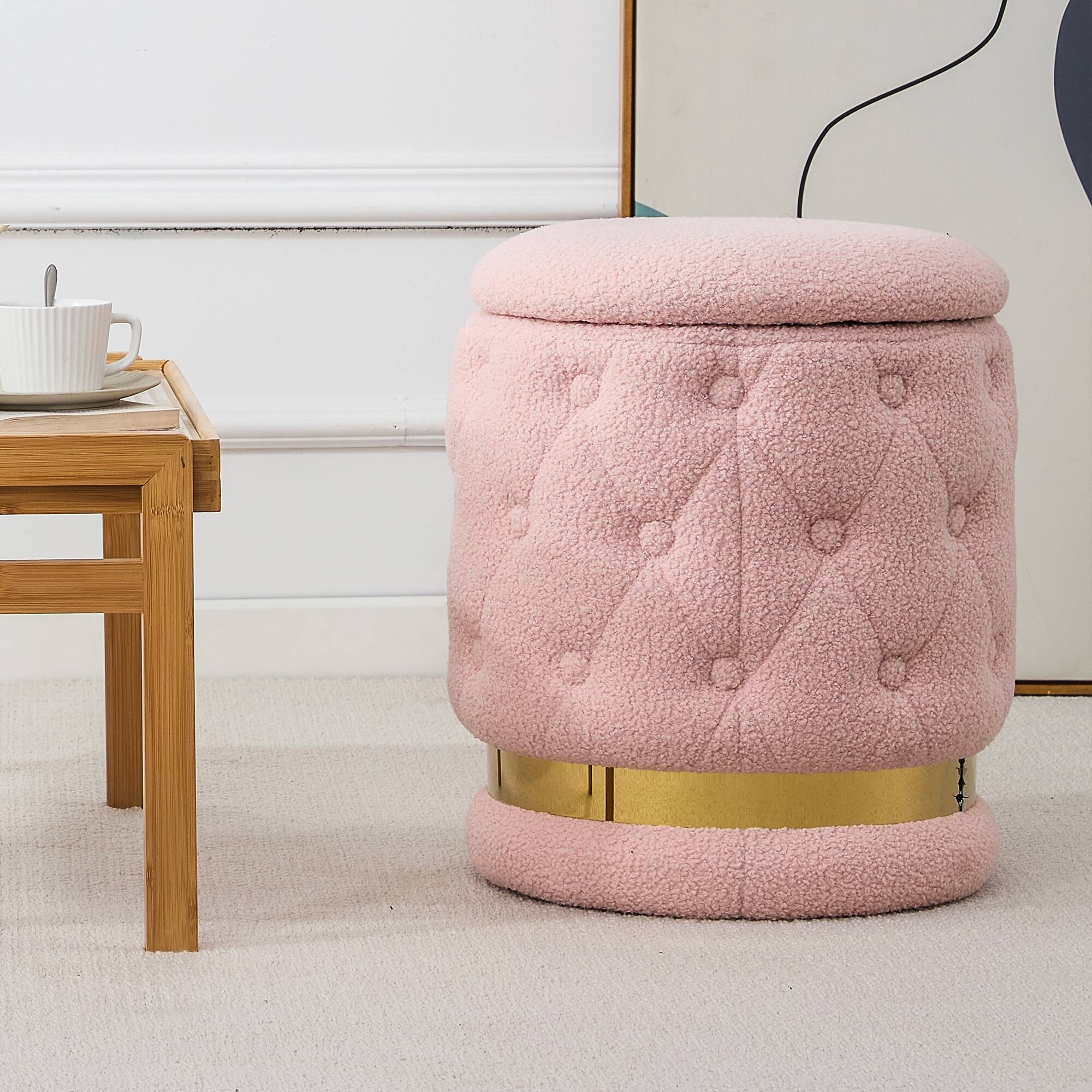 Velvet dressing table stool hotsell with storage
