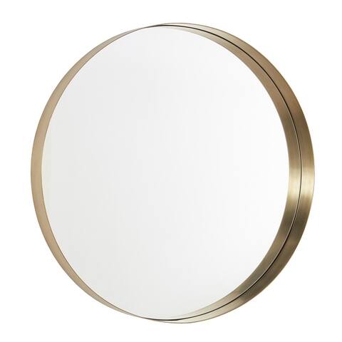 Avery Frame Ledge Round Wall Mirror by iNSPIRE Q Bold