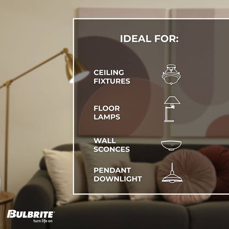 Bulbrite Pack of (2) 8.5 Watt Dimmable Milky Finish G25 Medium (E26) LED Bulb - 800 Lumens, 2700K, and 90 CRI