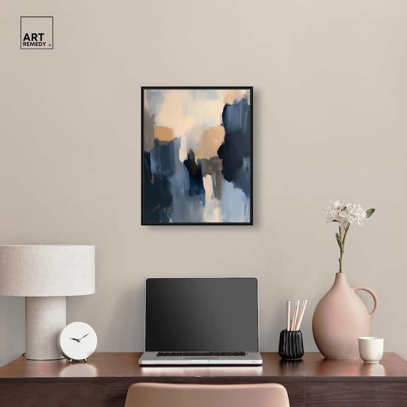 Navy Beige I Canvas by Art Remedy