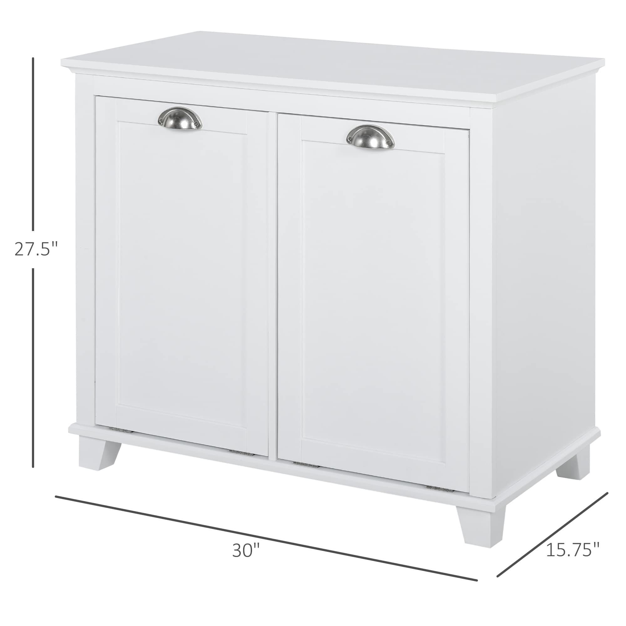 HOMCOM Laundry Room Organization and Storage Cabinet Freestanding
