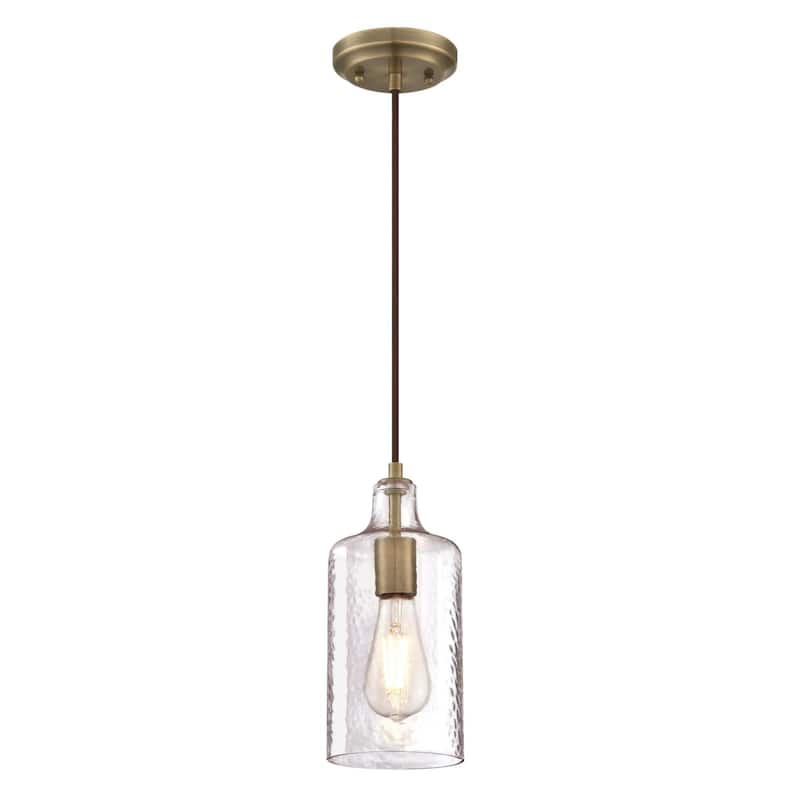 Westinghouse Lighting Carmen One-Light Indoor Mini Pendant - 1-Light - Antique Brass