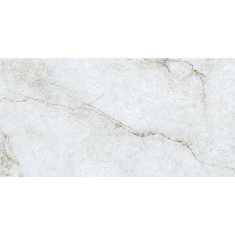 Beau 24x48 Polished Marble Look Porcelain Tile - Floor & Wall - Large Format
