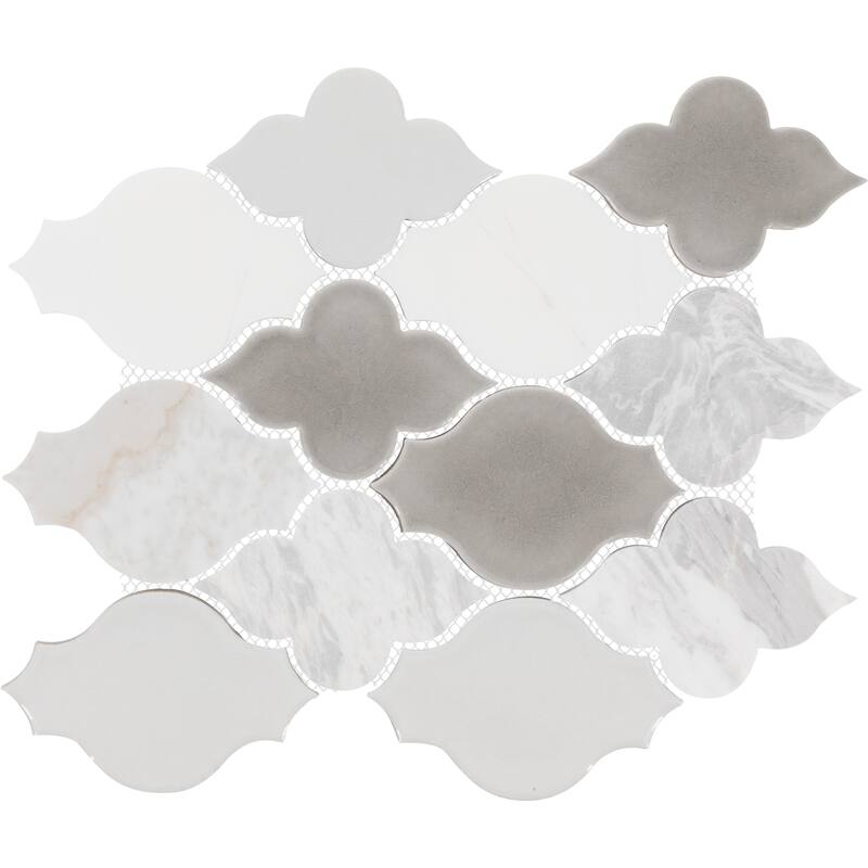 Daltile Raine Honed Natural Stone Arabesque Mosaic Tile (Set of 10) (7.38 SQFT Per Carton)