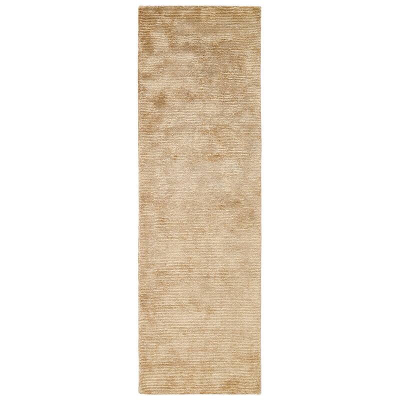Terra by Obeetee Hue Solid Rug - Wheat - 2'6" x 8'
