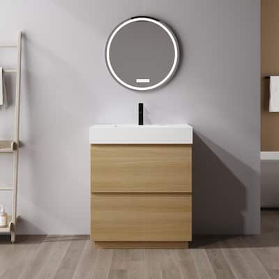 ARTCHIRLY 24/30 Inch Bathroom Vanity with Sink, Freestanding Bathroom Vanity with 2 Soft Close Drawers