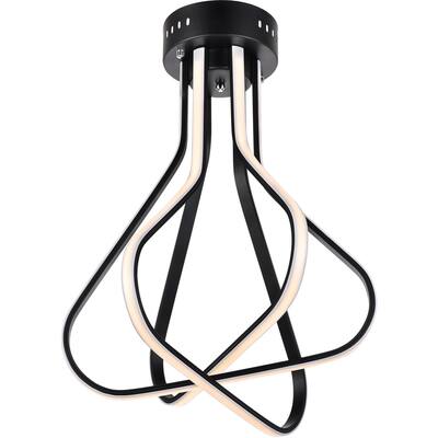 Dahlia 3 light in Black Flush mount - One Size