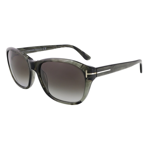 Tom Ford FT0396/S 20B London Olive Horn Rectangle Sunglasses - olive horn - 58-17-140