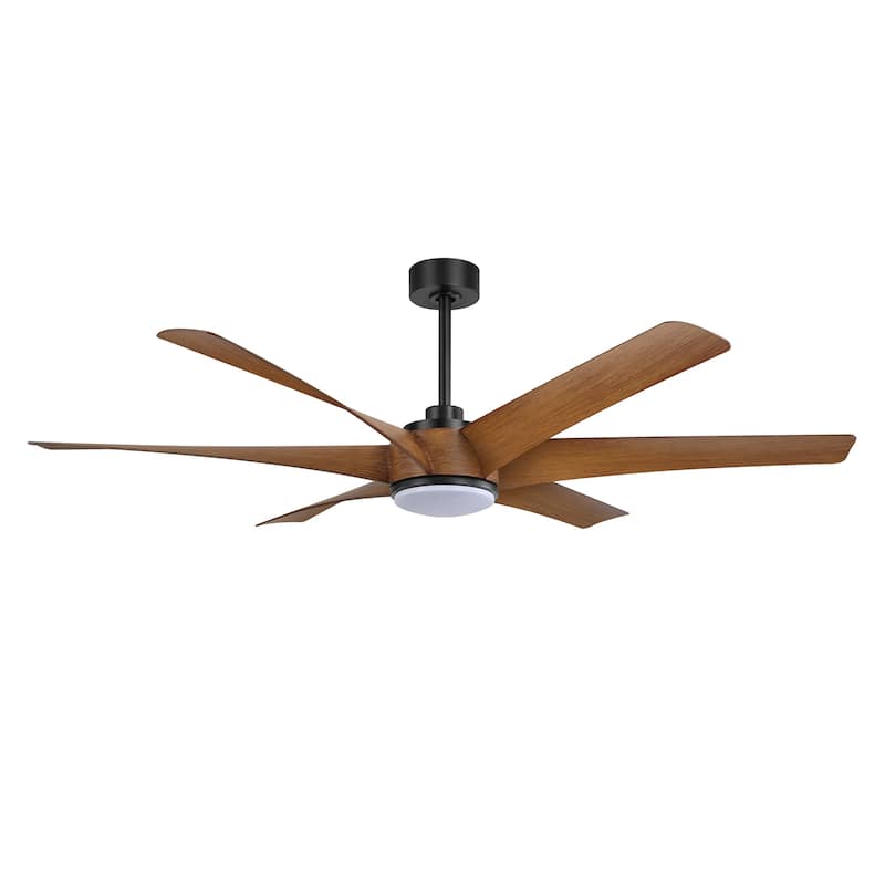 65 in. Integrated LED Indoor 6-Blade Ceiling Fan with Light and Remote Control Included