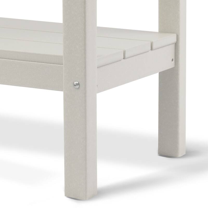 Laguna Hdpe All Weather Outdoor Patio Two Shelf Table