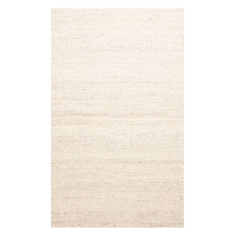 ECARPETGALLERY Braid weave Sienna Cream Wool Rug - 5'0 x 7'11