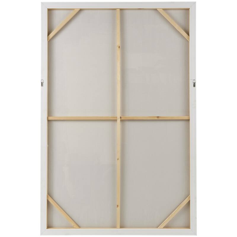 Canvas Geometric Textured Framed Wall Art with Various Shapes and White Accents - Black or White - Roche River Decor