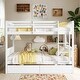 preview thumbnail 14 of 34, Bunk Bed with Ladder and Safety Guardrails, Convertible into 2 Full Beds