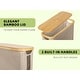 preview thumbnail 15 of 30, Toilet Paper Storage Basket with Bamboo Lid for Up to 9 Mega Rolls - 17.5"L x 6"W x 13.75"H