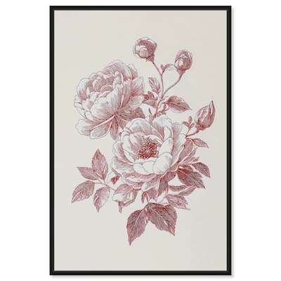 Breezy Red Pencil Blooms Canvas by Art Remedy