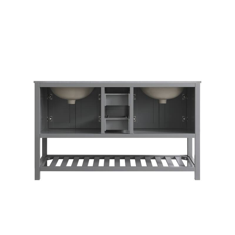 Monaco 60" Double Sink Vanity Base Only