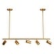 preview thumbnail 37 of 41, 5 - Light Modern Adjustable Metal Linear Spot Tracking Pendant Light