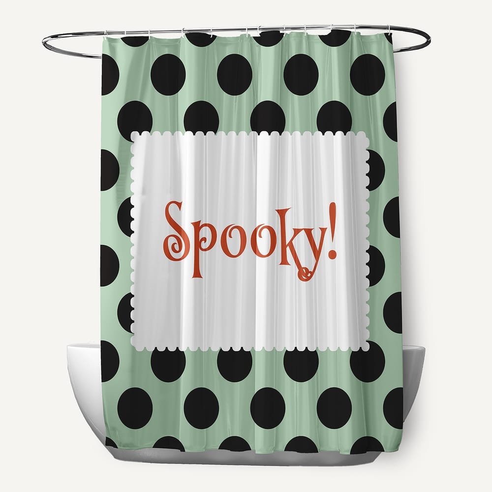 Halloween Spooky Dots Shower Curtain