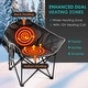 preview thumbnail 12 of 13, Oversized Heated Camping Chair with 20,000mAh Power Bank, 10S Quick Heated Chair, 3 Levels Adjustable Heated Camp Chairs